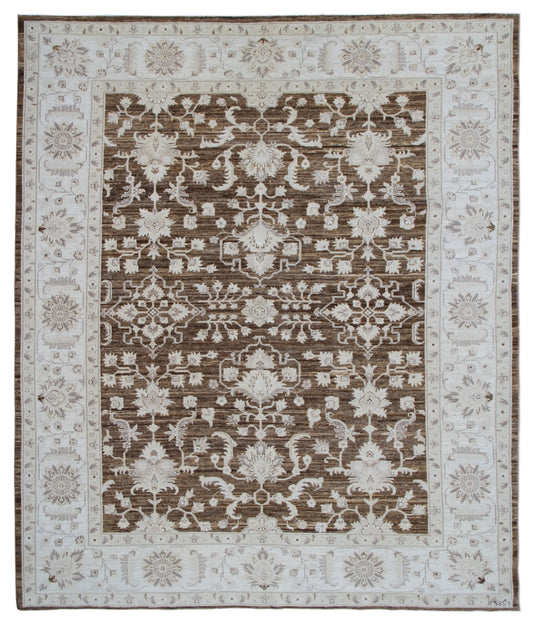 8'x10' Timeless Sultanabad Design Brown And Cream Ariana Traditional Area Rug
