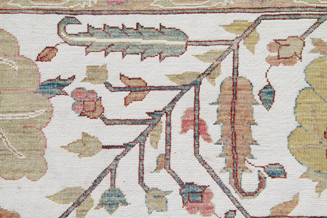 10'x14' Fine Cotton and Wool Ariana Traditional Tabriz Design Rug