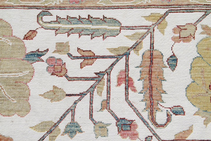 10'x14' Fine Cotton and Wool Ariana Traditional Tabriz Design Rug