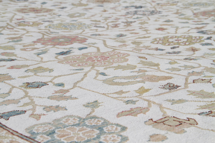 10'x14' Fine Cotton and Wool Ariana Traditional Tabriz Design Rug