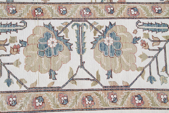 10'x14' Fine Cotton and Wool Ariana Traditional Tabriz Design Rug
