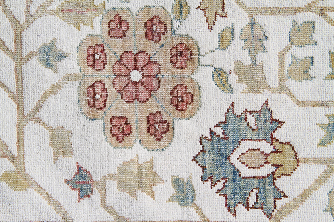 10'x14' Fine Cotton and Wool Ariana Traditional Tabriz Design Rug