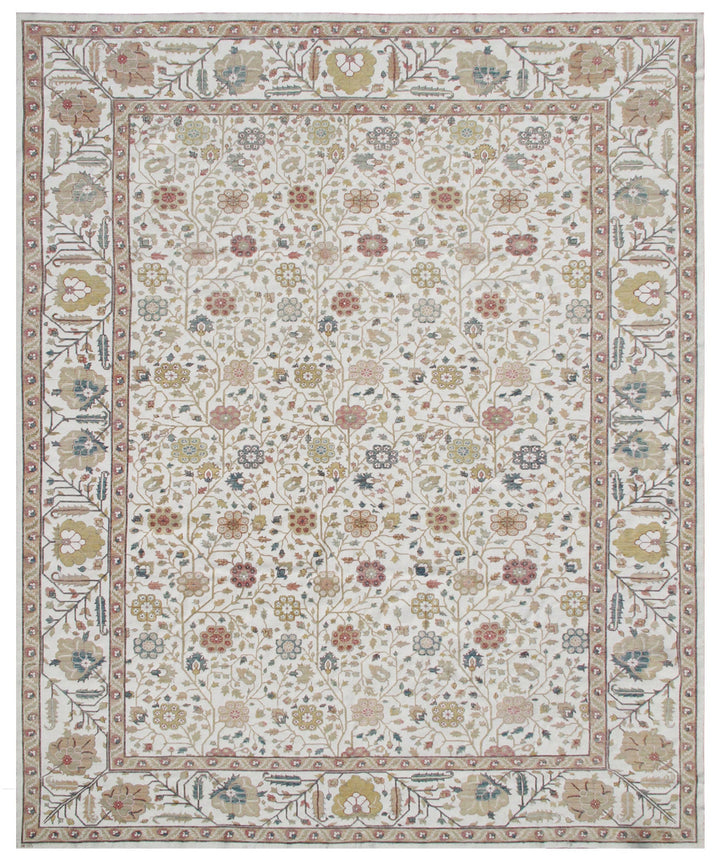 10'x14' Fine Cotton and Wool Ariana Traditional Tabriz Design Rug