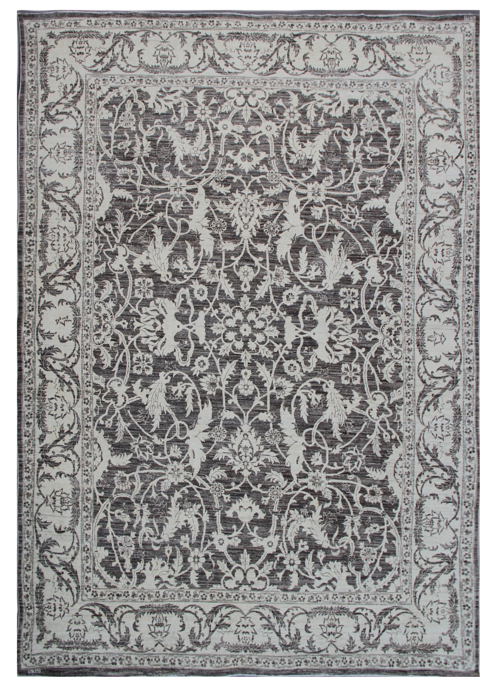 Euro Rug Designs 9'x12' Luxury Rug | Ariana European Design Transitional Grey Ivory Rug ...