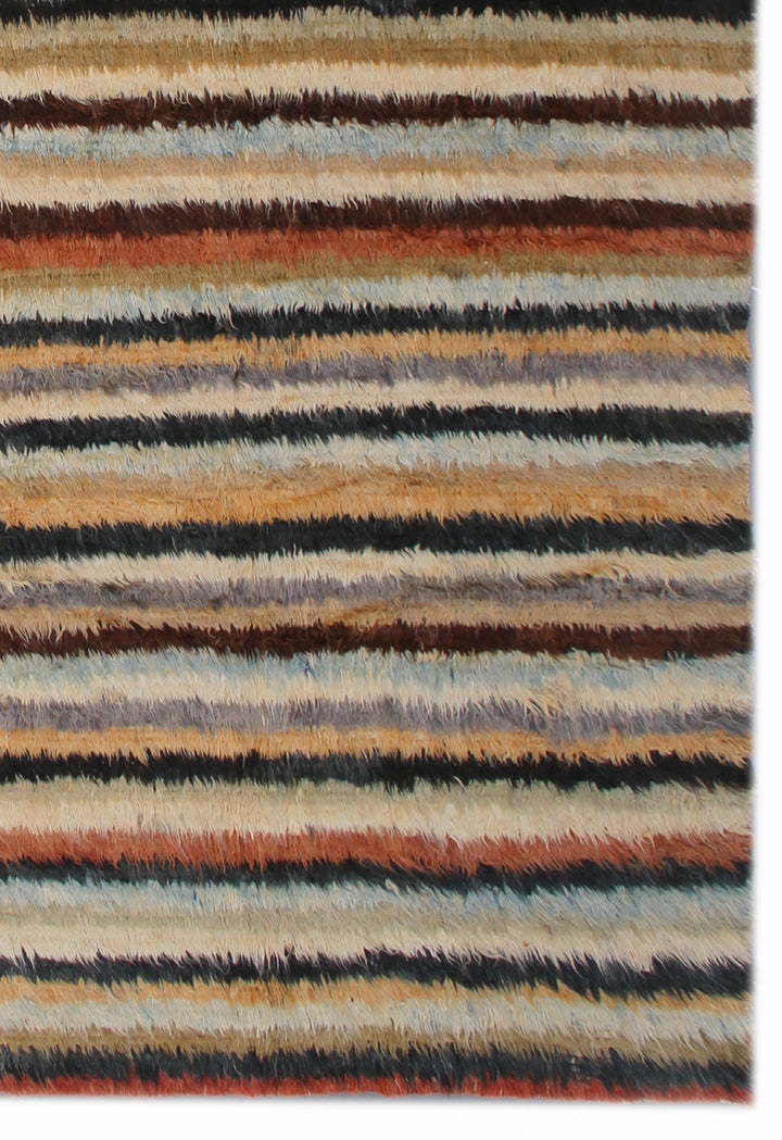 9'x12' Ariana Moroccan Multi-Color Striped Barchi Wool Area Rug