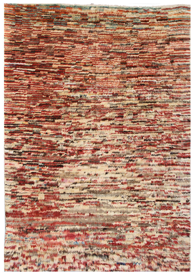 8'x10' Colorful Hand Knotted Shag Long Pile Ariana Barchi Rug