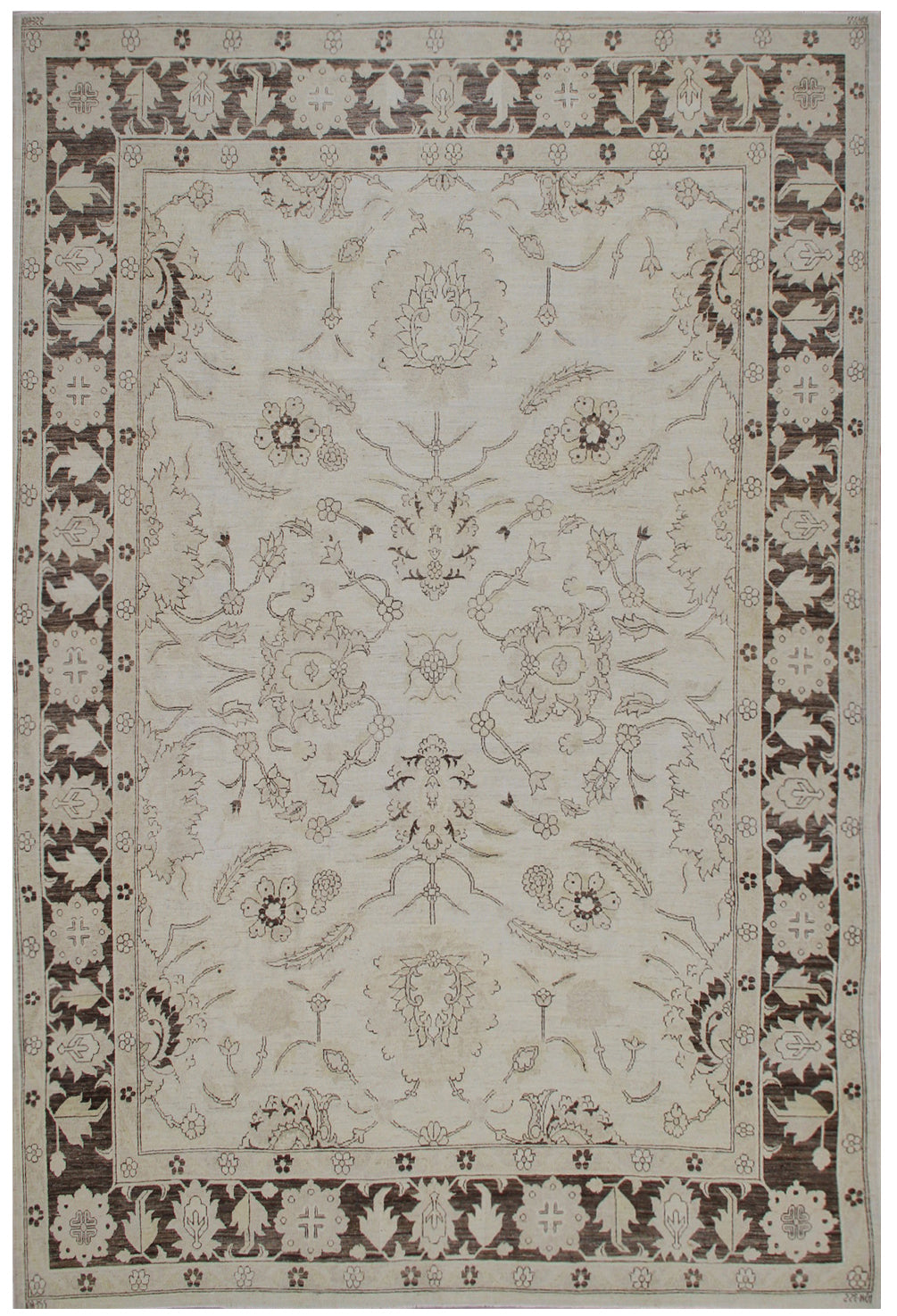 9'x12' Ariana Traditional Sultanabad Ivory Brown Rug
