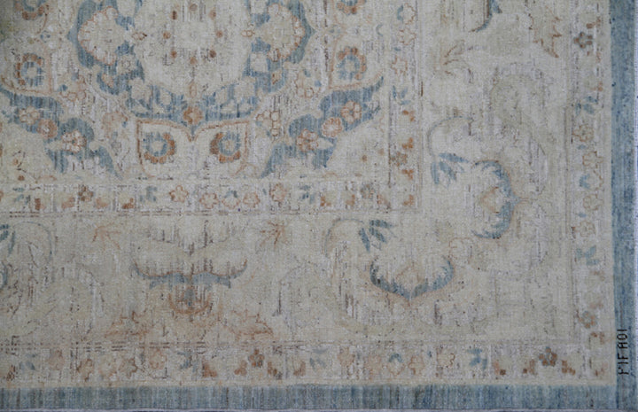 8'x10' Soft Blue and White Persian Design Thin Ariana Traditional Area Rug