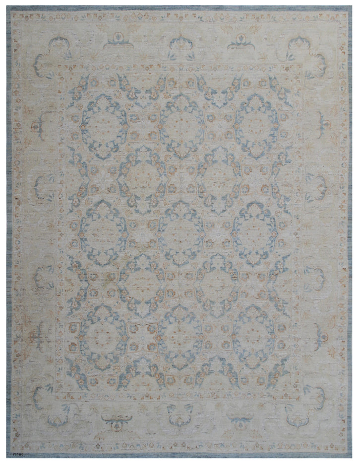 8'x10' Soft Blue and White Persian Design Thin Ariana Traditional Area Rug