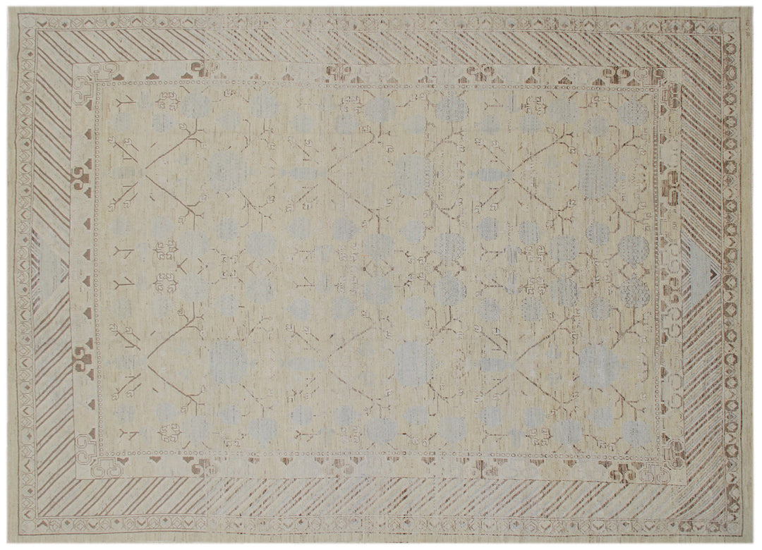 9'x12' Wool Area Rug | Soft & Geometric | Ariana Samarkand Rug