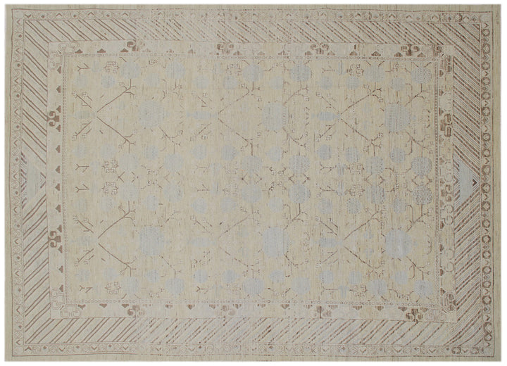 9'x12' Wool Area Rug | Soft & Geometric | Ariana Samarkand Rug