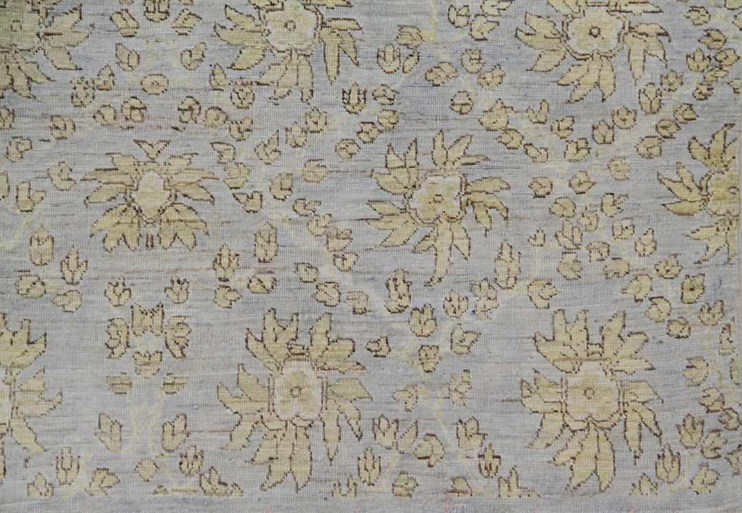 3'x10' Ariana Soft Blue Floral Transitional Runner Rug