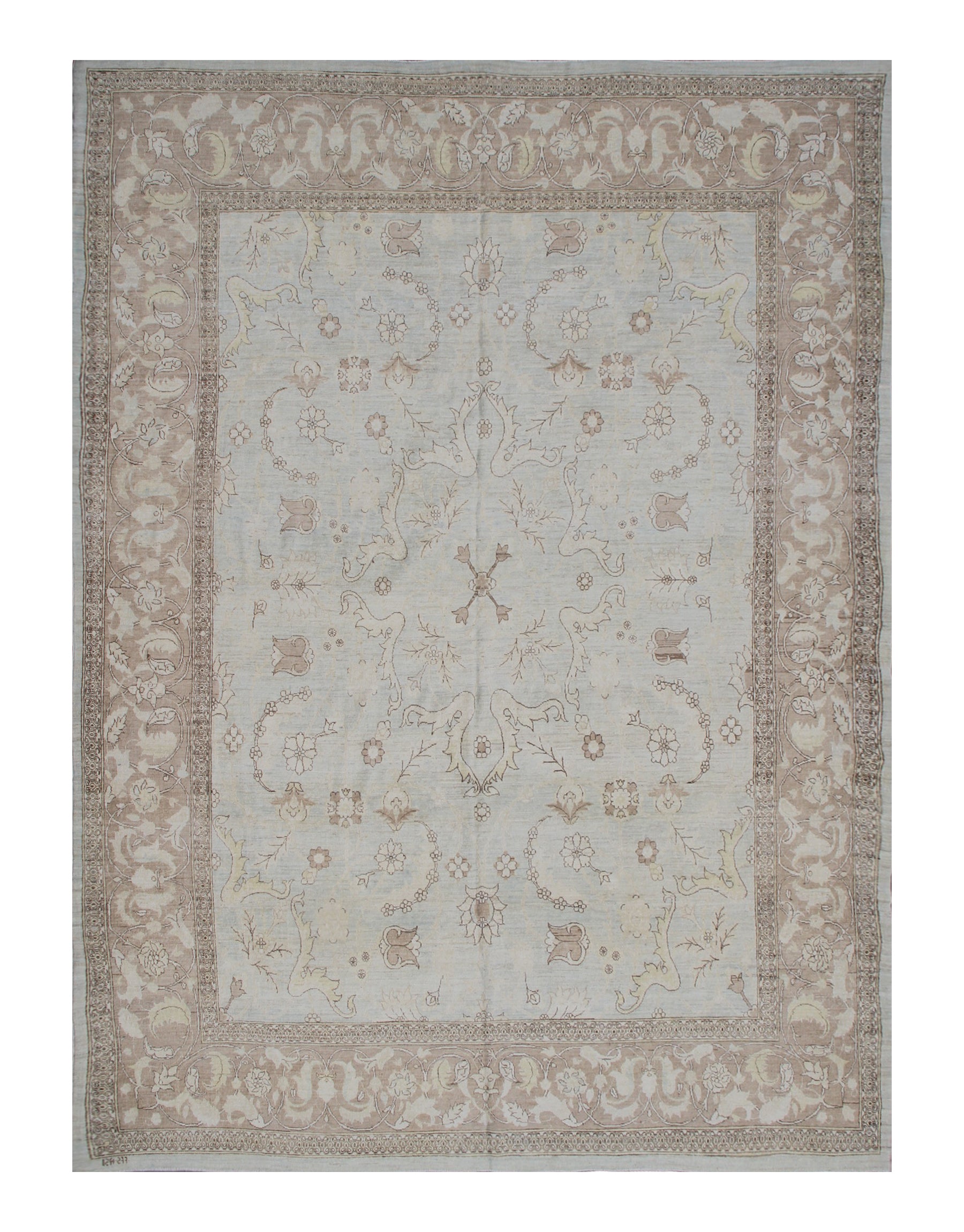 8'x10' Pale Blue Brown Pink Ariana Luxury Polonaise Design Rug – Ariana ...