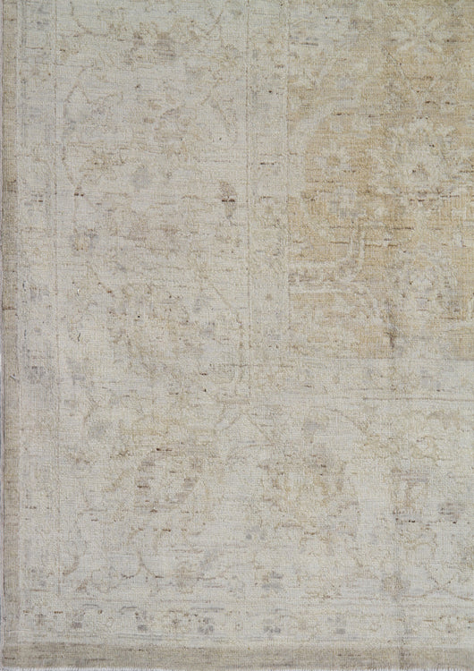 8'x10' Fine Faded Soft Earth Tone Ariana Transitional Area Rug.