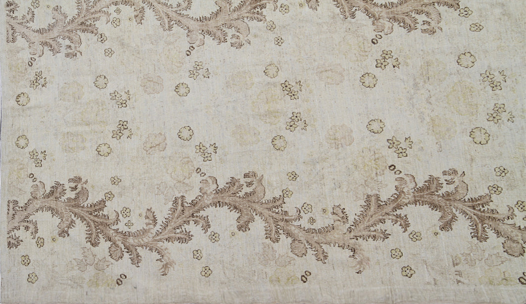10'x13' Fine Silk and Wool Large Ariana Transitional Hand Knotted Area Rug