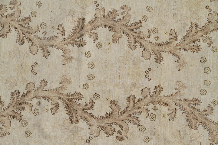 10'x13' Fine Silk and Wool Large Ariana Transitional Hand Knotted Area Rug