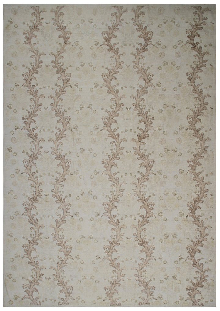 10'x13' Fine Silk and Wool Large Ariana Transitional Hand Knotted Area Rug
