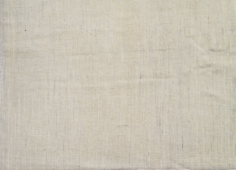 6'x9' Cream Solid Modern Wool Rug