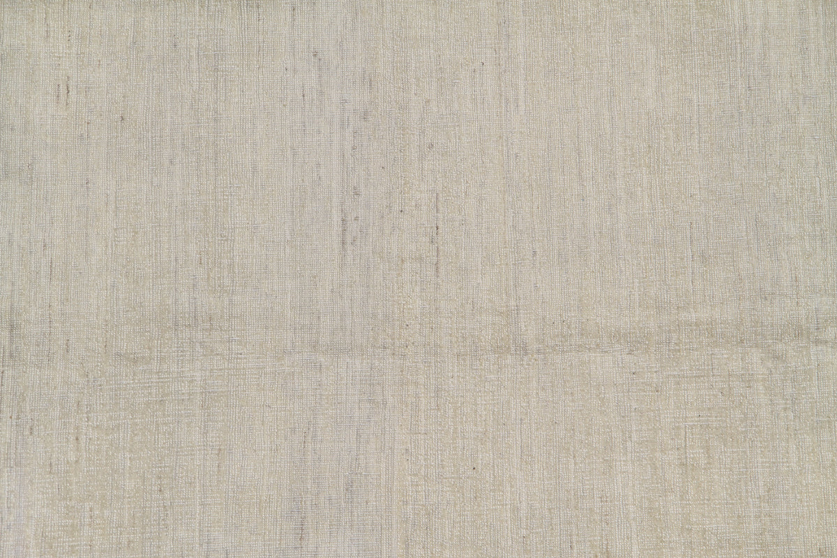 6'x9' Cream Solid Modern Wool Rug