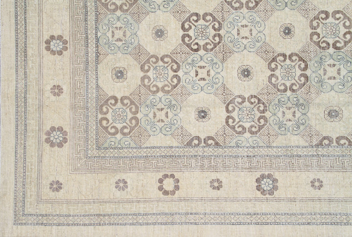 9'x12' Hand-knotted Rug | Ariana Samarkand | Geometric Design Rug