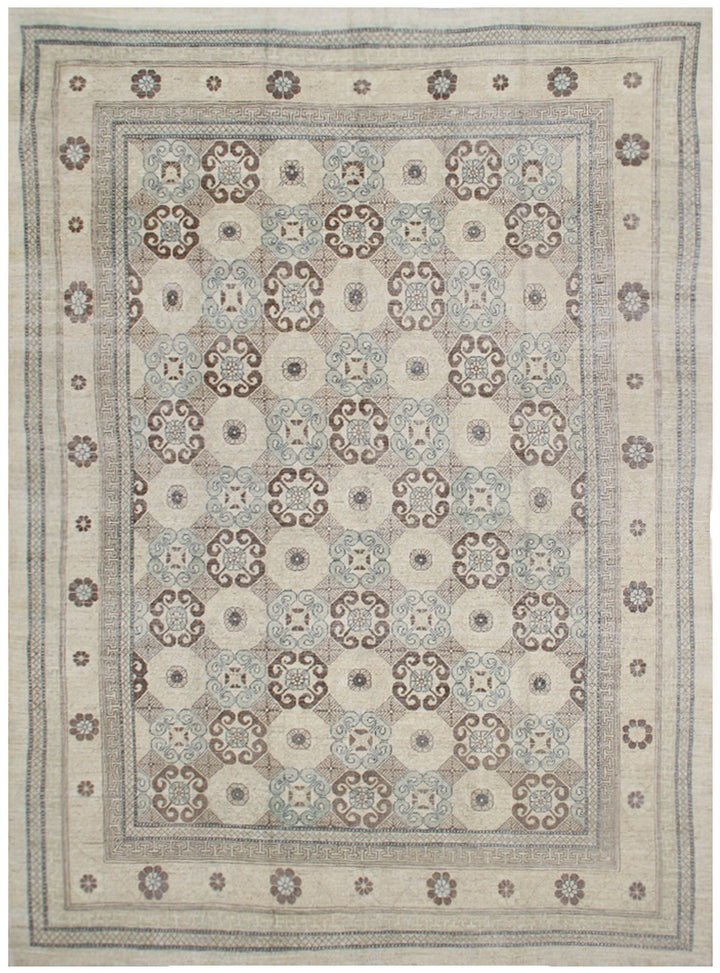 9'x12' Hand-knotted Rug | Ariana Samarkand | Geometric Design Rug