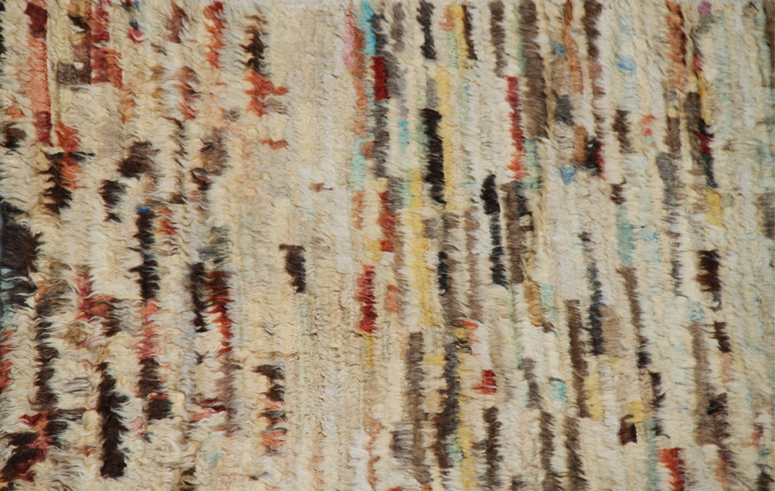 9'x12' Ariana Moroccan Multi-Color Striped Confetti Barchi Wool Area Rug