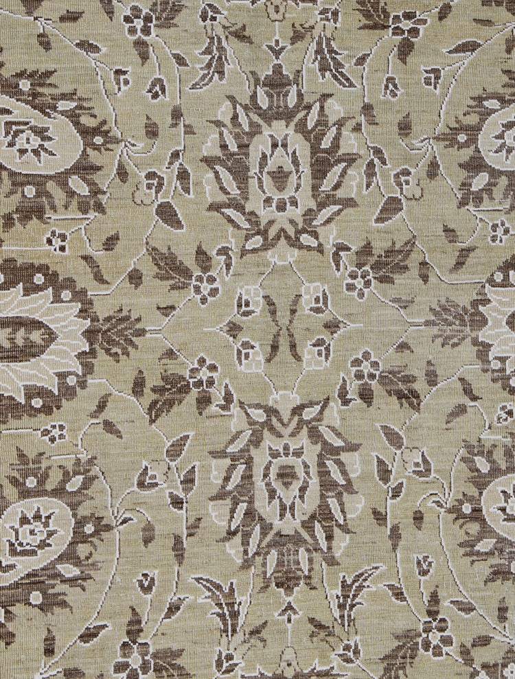 10.00 x 8.00 Sultanabad Design Wool and Cotton Beige Tan Ariana Transitional Area Rug