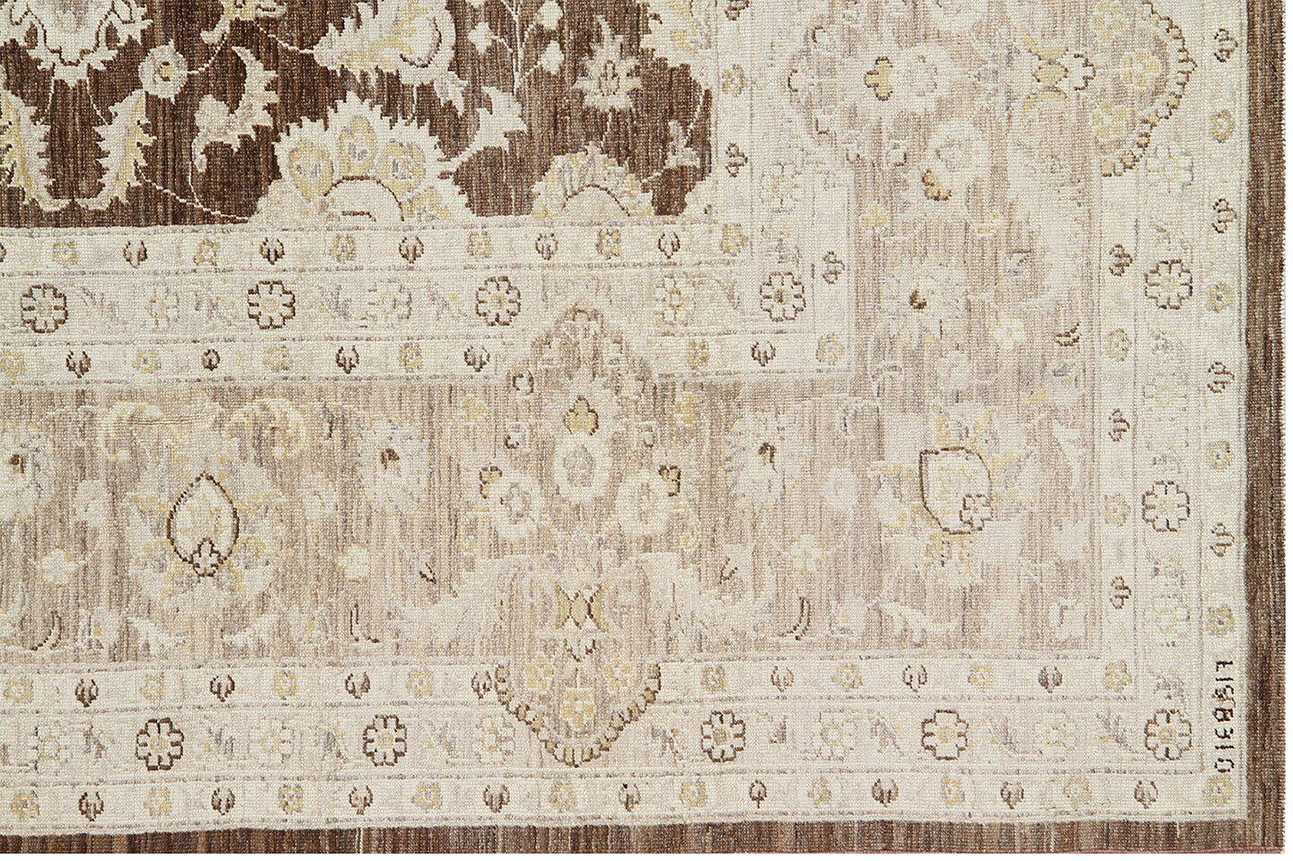 8'x10' Brown And Beige Floral Persian Design Ariana Transitional Area Rug