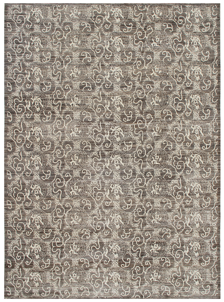 9'x12' Hand-knotted Rug | Chinoiserie Design | Ariana Modern Rug