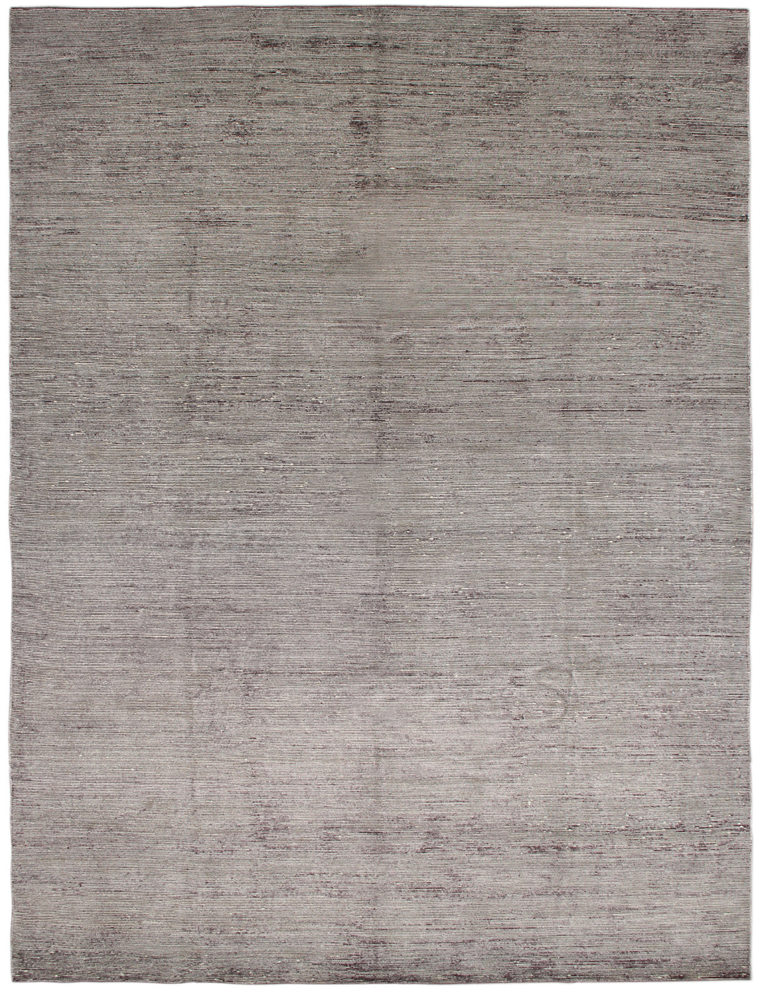 9'x12' Brown and White Cut and Loop Contemporary Modern Design Indian Rug
