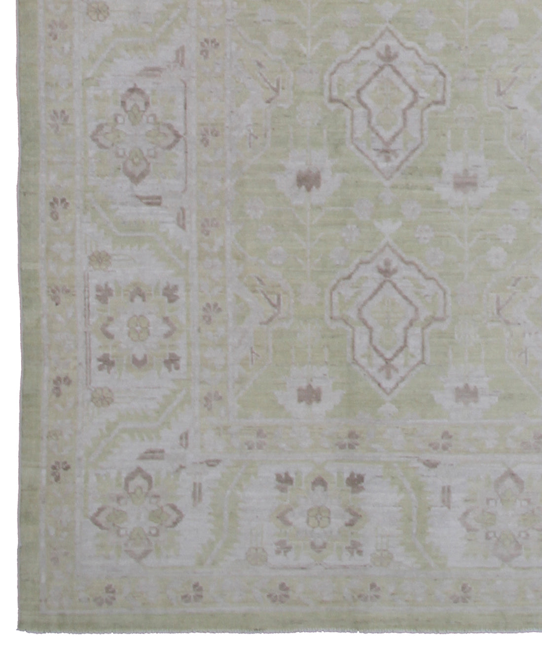 10.00 x 8.00 Heriz Shield Design With Soft Green and Cream Colors Ariana Traditional Rug