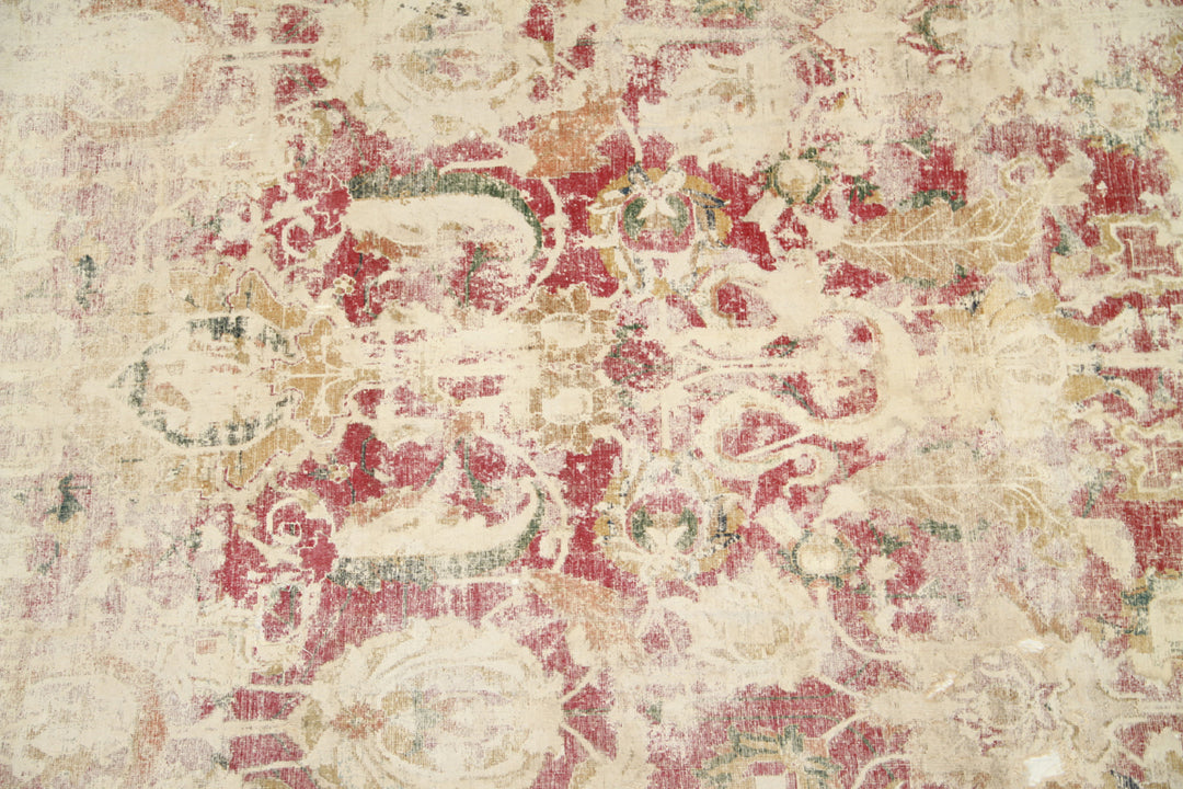 17th Century Antique Persian Isfahan Rug Fragment | 9'x10' Collectible Masterpiece