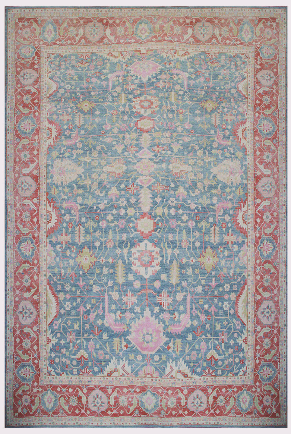 Persian Serapi Design | Blue Pink Palace Rug |Ariana Traditional Collection