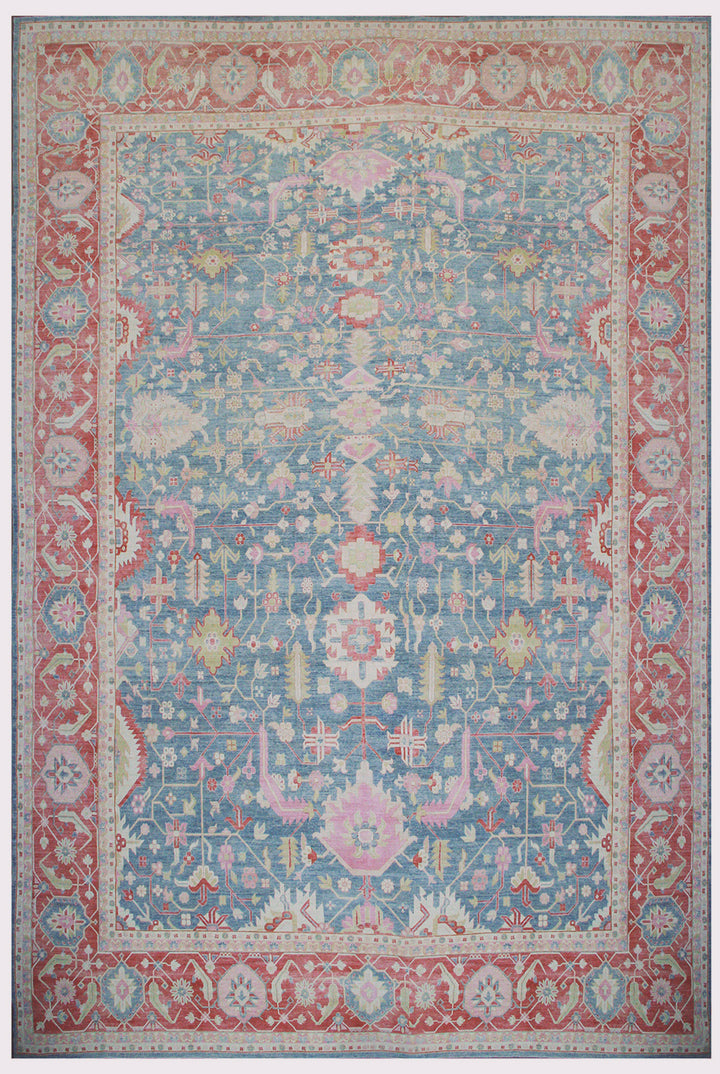 Persian Serapi Design | Blue Pink Palace Rug |Ariana Traditional Collection