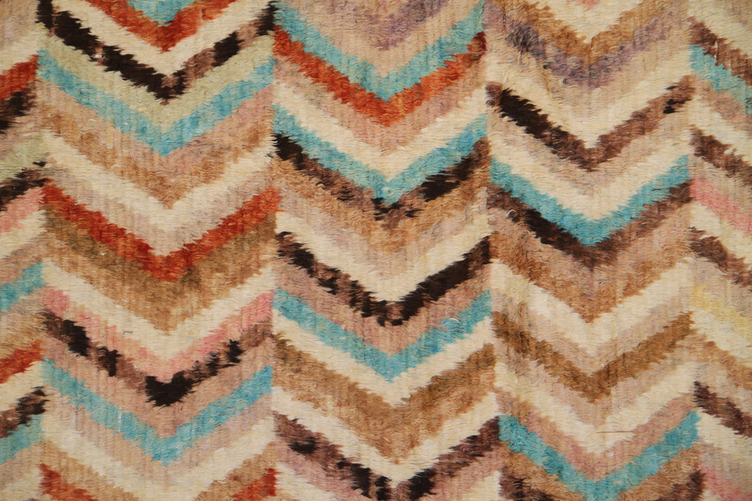 6'x9' Ariana Moroccan Vibrant Multi-Color Zig Zag Pattern Barchi Rug