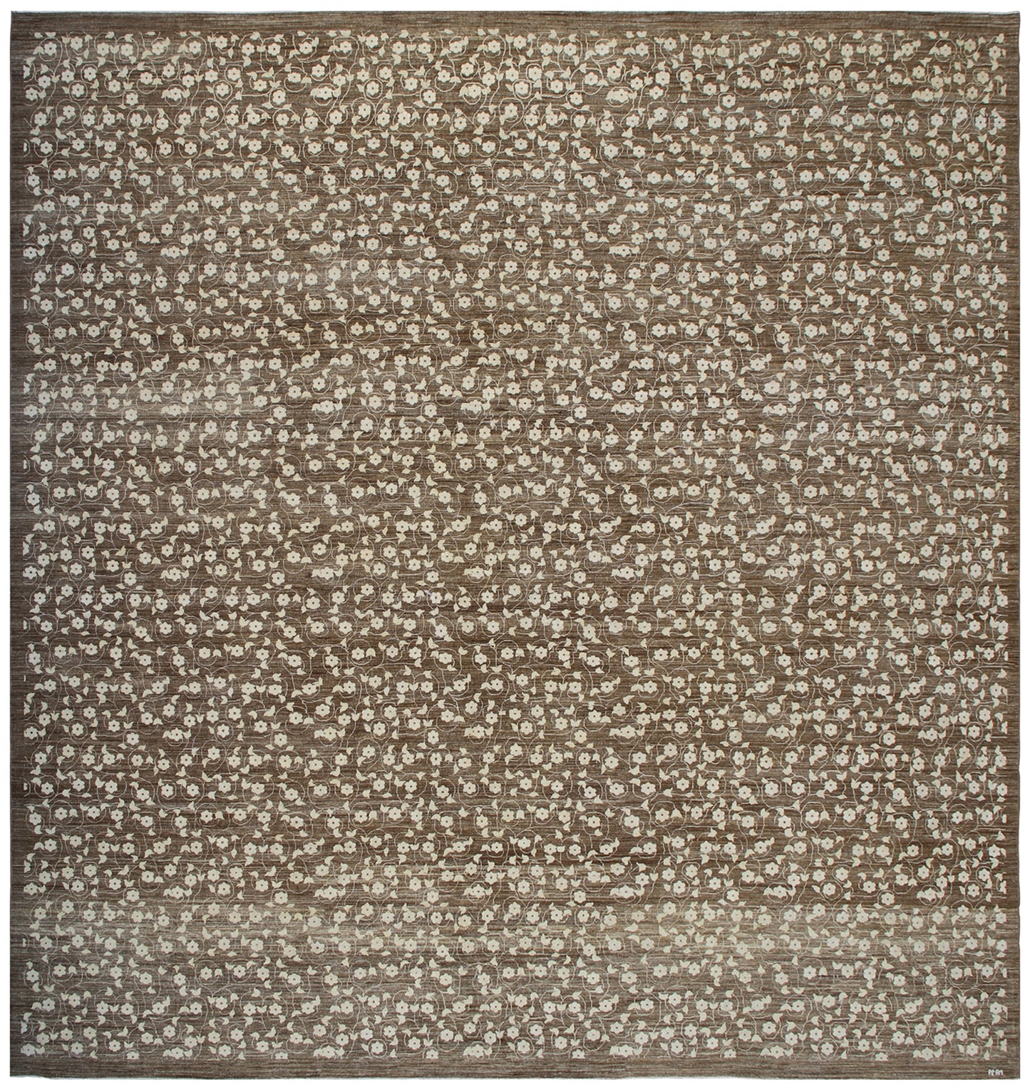 12'x12' Square Floral Design Fine Ariana Transitional Rug