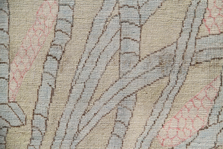 9'x12' Blue Cream Pink Marin Life Design Ariana Large Modern Area Rug
