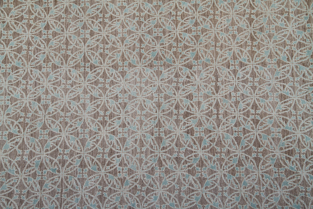 9'x12' Blue and Grey Geometric Ariana Transitional Rug