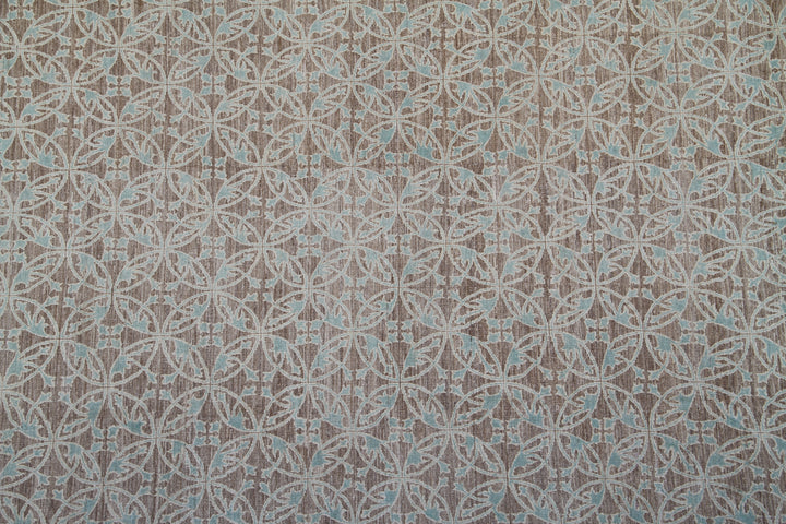 9'x12' Blue and Grey Geometric Ariana Transitional Rug