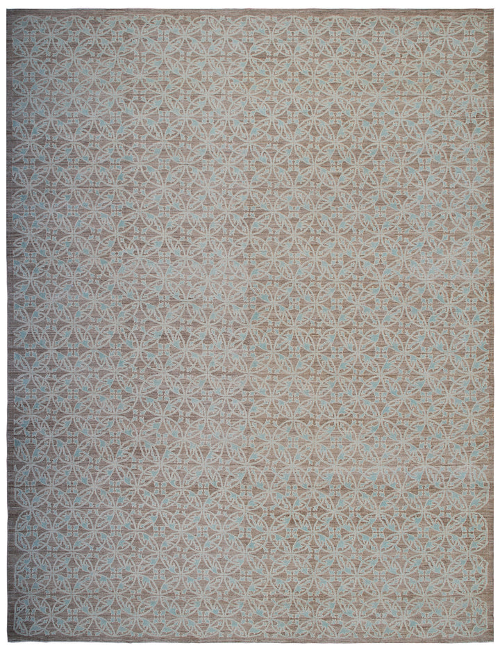 9'x12' Blue and Grey Geometric Ariana Transitional Rug