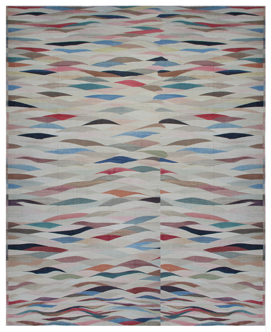 16'x26' Large Colorful Contemporary Ariana Kilim Flat Weave Rug