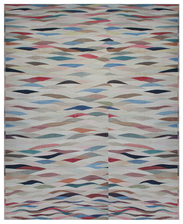 16'x26' Large Colorful Contemporary Ariana Kilim Flat Weave Rug