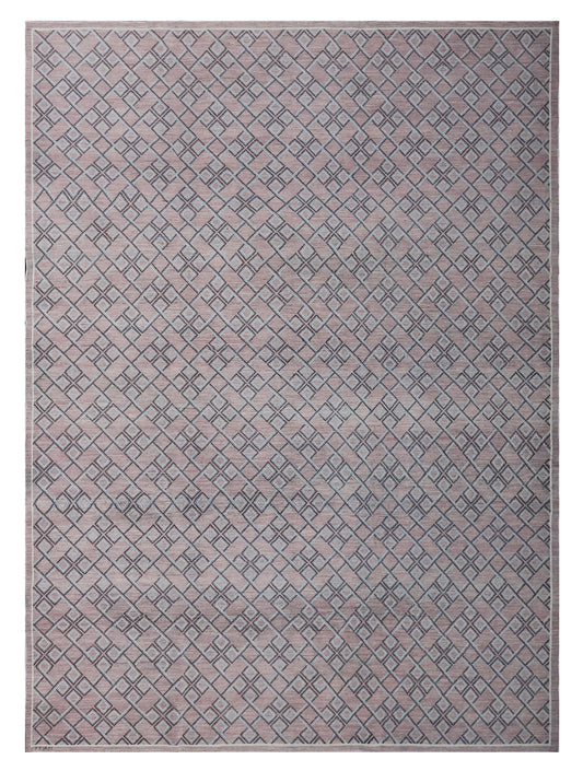 8'x11' Geometric Gray Blue Ariana Modern Rug