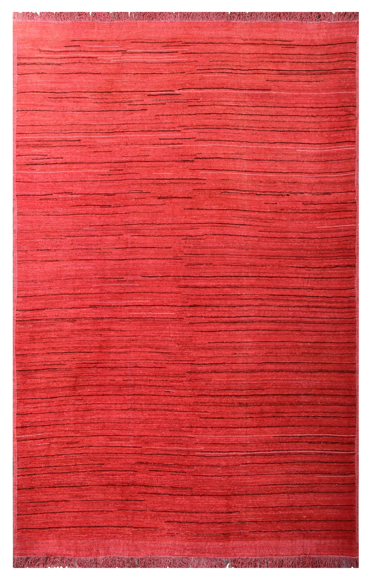 9'x12' Vibrant Red Hand-Woven Overdyed Ariana Barchi Area Rug