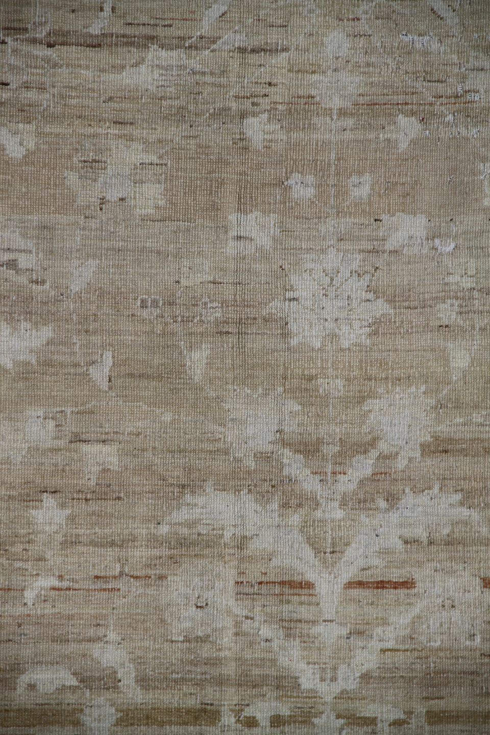 10'x13' Vintage-Style Rug | Abrashed | Beige & Gold | Zero Pile | Ariana Vintage