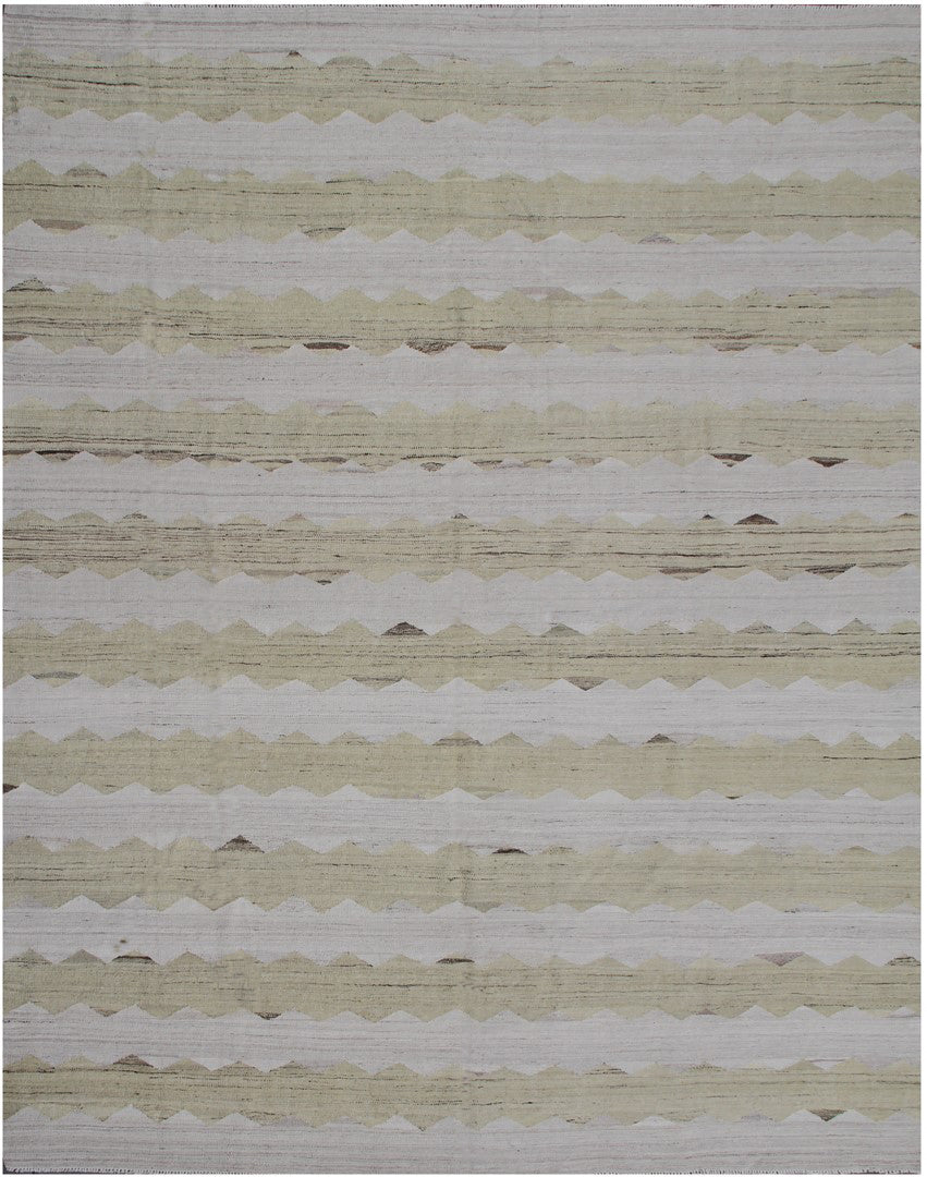 8'x10' Ariana Large Earth Tone Hand Knotted Wool Kilim