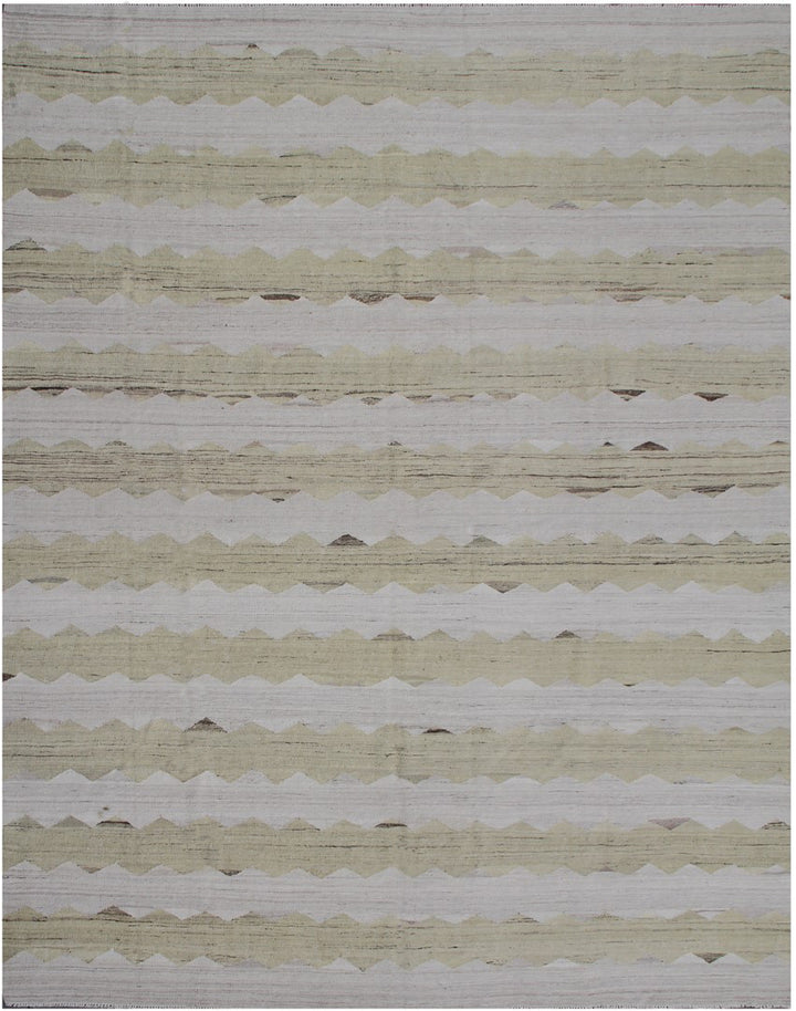 8'x10' Ariana Large Earth Tone Hand Knotted Wool Kilim