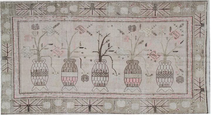 9.03 x  5.04 Vintage Samarkand Khotan Rug