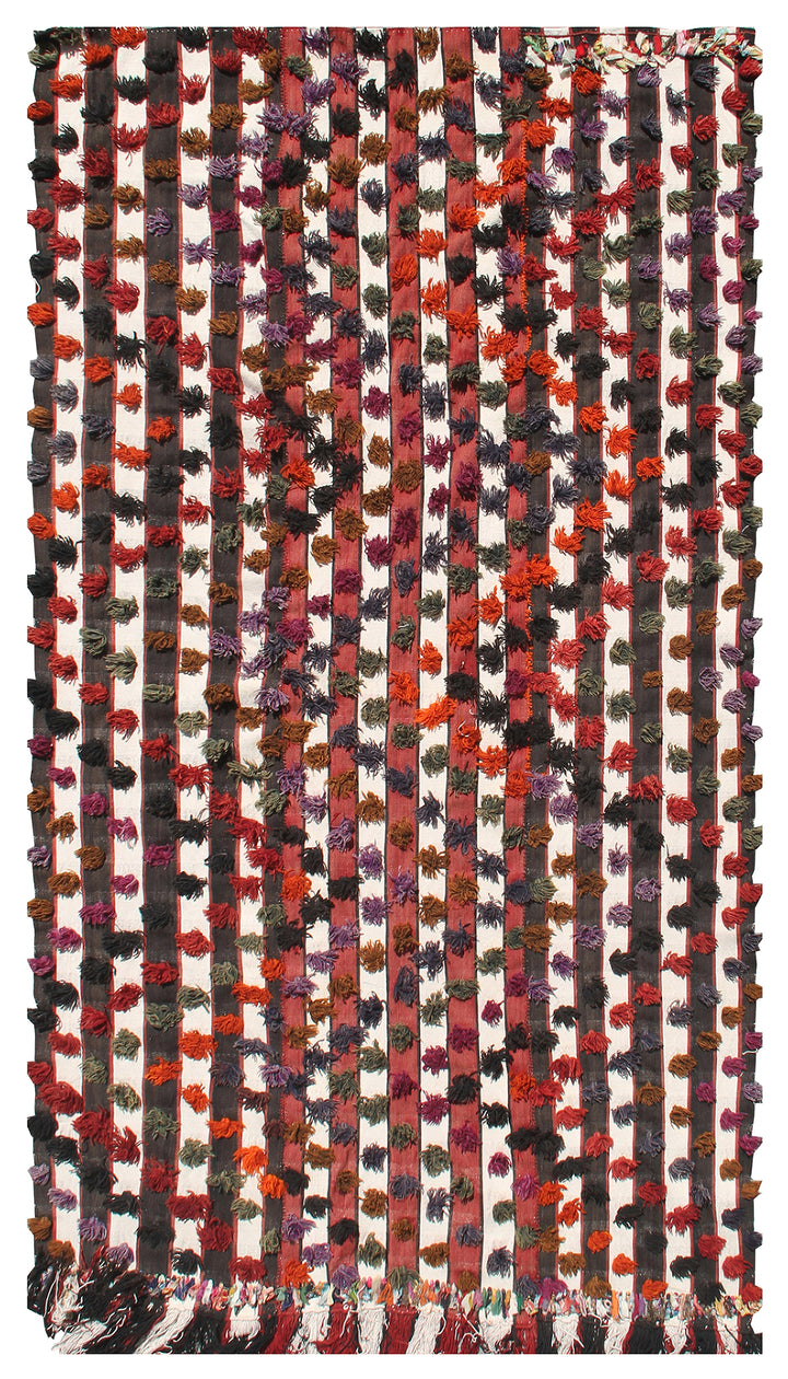 5'x9' Vintage Turkish Kilim With Tassels