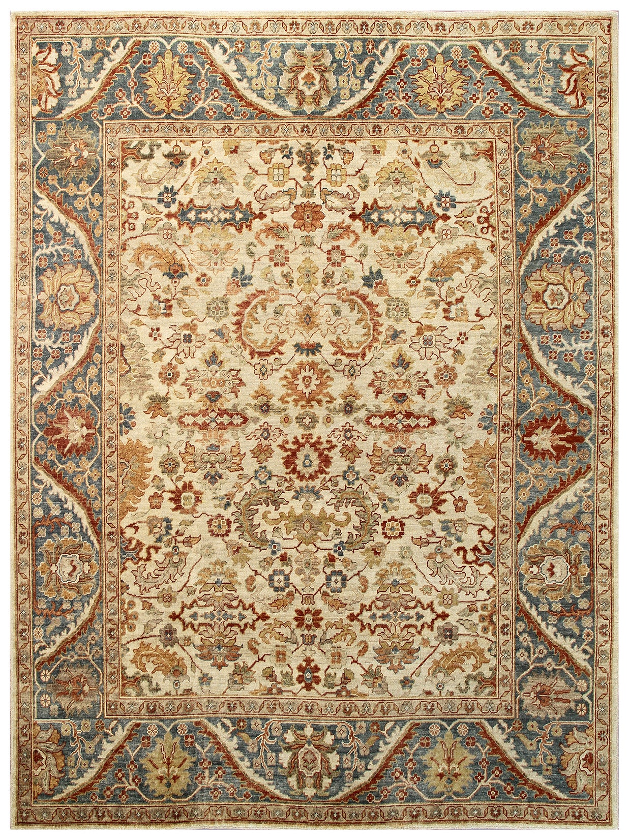 9.11 x  8.01 Zigler Sultan Abad Design New Hand-Knotted Area Rug